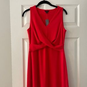 Red crepe dress by Ann Taylor SP